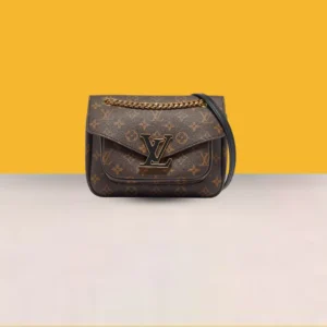 LV PASSY Monogram High Premium Quality Shoulder Bag With OG Box & Dust Bag (Brown - 579)
