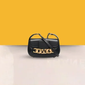 Garavani VLogo leather crossbody bag Black